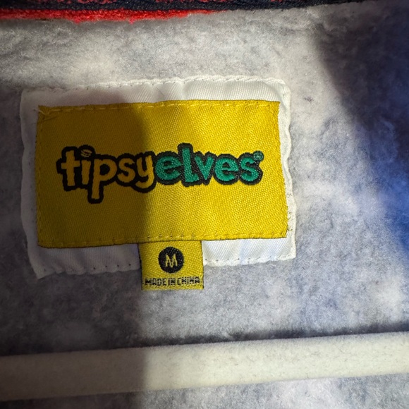 Tipsy Elves Men's Blue and Red Reindeer Pajama Set - Picture 4 of 4